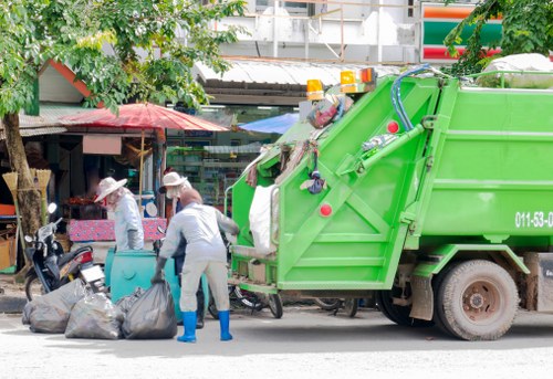 Recycling process during office clearance in Raynes Park
